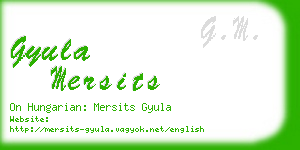 gyula mersits business card